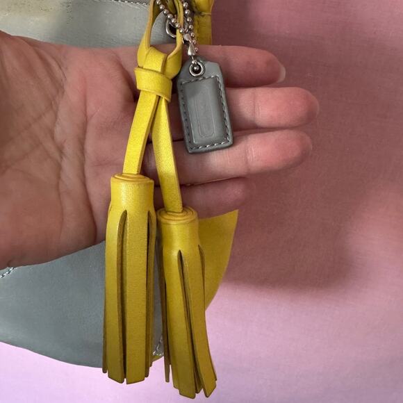 Coach Legacy Willis Gray and Yellow Shoulder Bag - Picture 4 of 9